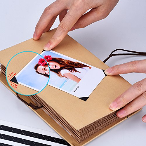510 Piezas Esquinas de Foto Autoadhesivas (Negro y Transparente)