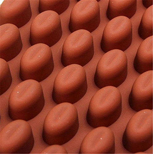 55 agujeros granos de café Granos de café Chocolate 3d molde de silicona antiadherente para tartas Fondant DIY molde de hielo Jelly