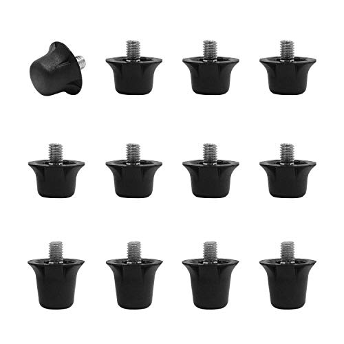 55 Sport Pack de 12 Tacos de fútbol - Negro - 8x13 + 4x16 mm