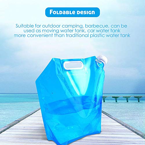5L / 10L Beber Agua Bolsa, Plegable Portátil Jarro De Agua De Emergencia De Agua De Almacenamiento Carrier para Practicar Deporte Mountaineer Cocinar del Campo De Picnic Barbacoa (Azul)