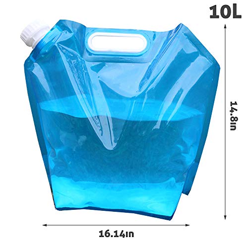 5L / 10L Beber Agua Bolsa, Plegable Portátil Jarro De Agua De Emergencia De Agua De Almacenamiento Carrier para Practicar Deporte Mountaineer Cocinar del Campo De Picnic Barbacoa (Azul)