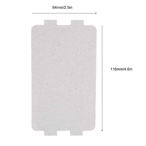 5Pcs Horno Microondas Mica Hoja Plate, Microondas Guía De Ondas De La Cubierta De Repuesto Reparación De Accesorios, Ideal para Cocina Microondas (Solo Tamaño: 4,6 X 2,5 Pulgadas)