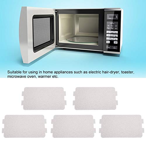 5Pcs Horno Microondas Mica Hoja Plate, Microondas Guía De Ondas De La Cubierta De Repuesto Reparación De Accesorios, Ideal para Cocina Microondas (Solo Tamaño: 4,6 X 2,5 Pulgadas)