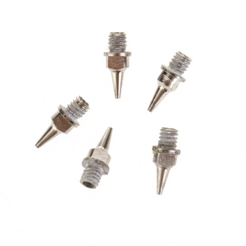 5x Reemplazo De Boquilla Acero Inoxidable 0,2mm Para Aerografo Airbrush Nozzle