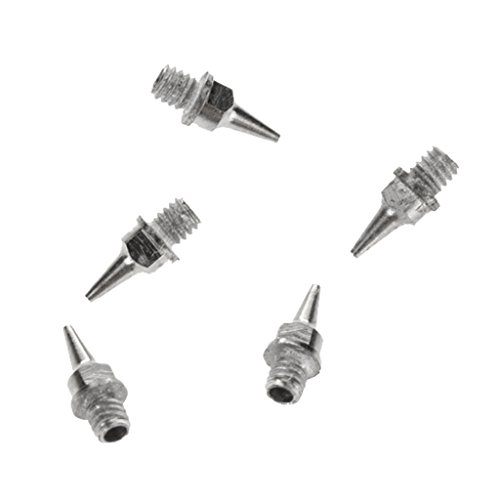 5x Reemplazo De Boquilla Acero Inoxidable 0,2mm Para Aerografo Airbrush Nozzle