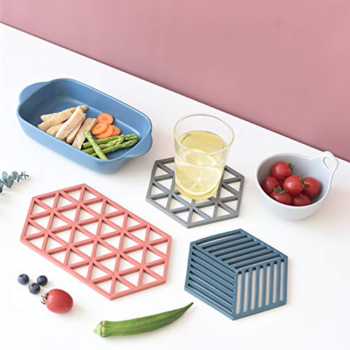6 manteles de silicona antideslizantes para ollas, para cuencos, cocina, restaurante