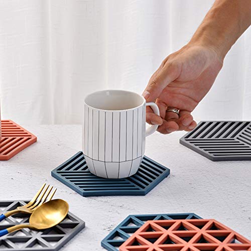 6 manteles de silicona antideslizantes para ollas, para cuencos, cocina, restaurante