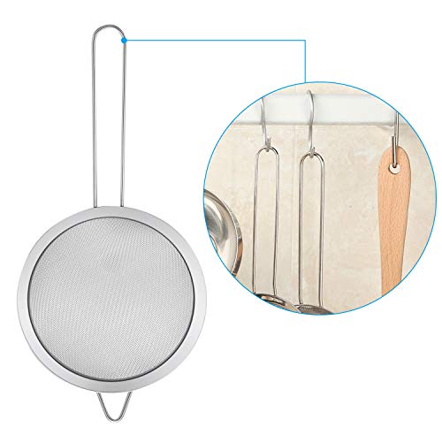 6 Piezas Coladores de Acero Inoxidable de Malla Fina Colador de Alimentos de Metal Multipropósito para Cocina Hornear Cocinar