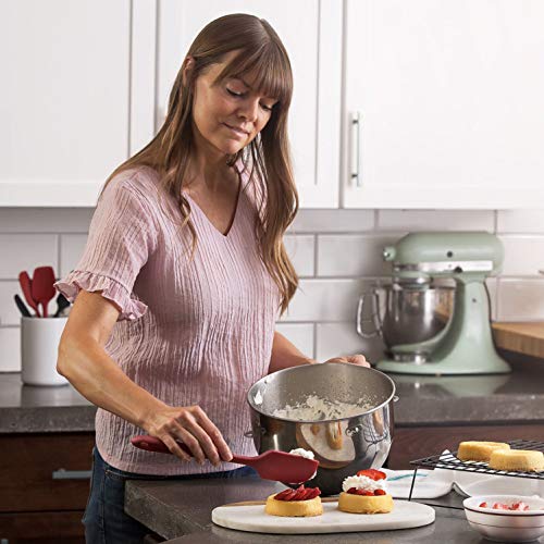6 Piezas Espátulas de Silicona Paleta Utensilios Cocina, Protección del Medio Ambiente, No Tóxico, Antiadherente, Resistente al Calor