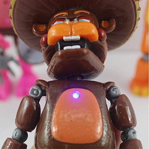 6 Unids / Set FNAF Five Nights At Freddy'S Toys Freddy Fazbears Pizzeria Figura De Acción Simulador Ver Foxy Chica Lighte Movable Articulaciones Muñeca Niños Juguete
