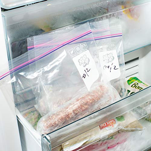 60 Bolsas de Congelados para Almacenamiento de Alimentos de XupZip™ | 2,2 Litros | Bolsas Reutilizables, Plástico de Resistencia, Libres de BPA | Para Congelar Comida, con Sello y Fáciles de Abrir