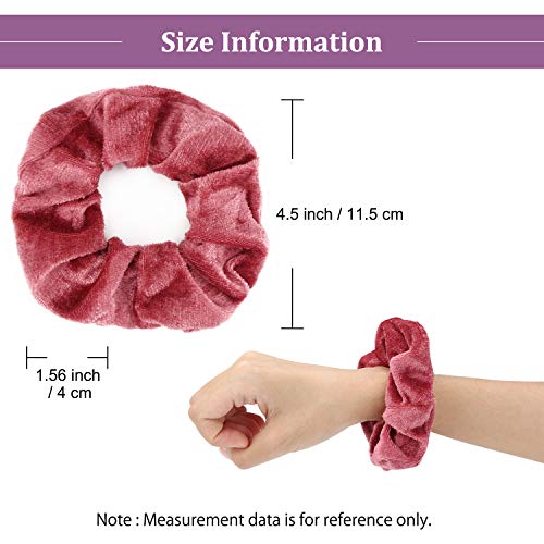 60 Piezas Gomas de Pelo Scrunchies Terciopelo Coleteros de Tela Scrunchies Pastel Velvet Elástico Hair Scrunchies-Accesorios para el cabello para mujeres niñas con bolsa de almacenamiento