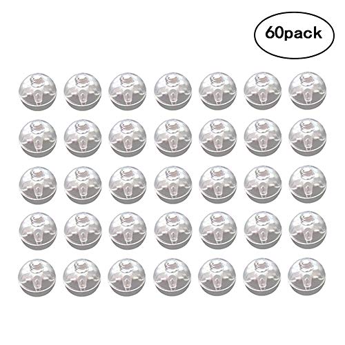 60 Piezas LED Lámpara Globo,Mini LED Bombillas Luz,Redonda Pelota LED Globo Luces,Flash Luces LED de Decoración Globo Linterna para Cumpleaños, Boda, Navidad, Halloween,Fiesta (Vistoso)