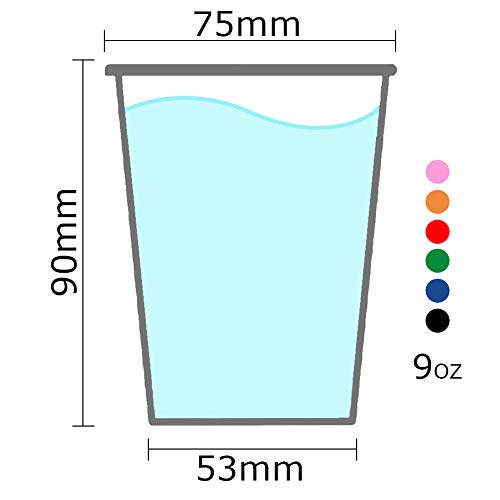 60 Piezas Vasos de Papel Negro Tazas de Fiesta Desechables Vasos Carton de Biodegradables y Compostables para Fiestas, Suministros de Cumpleaños, Bricolaje,Café - 250ml