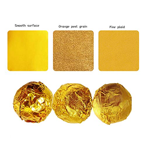 600 envoltorios de chocolate de caramelo,envoltorios de aluminio dorado,10x10cm cuadrados de aluminio de grado alimenticio,envoltorios de papel de aluminio dorado para caramelos DIY por fiestas