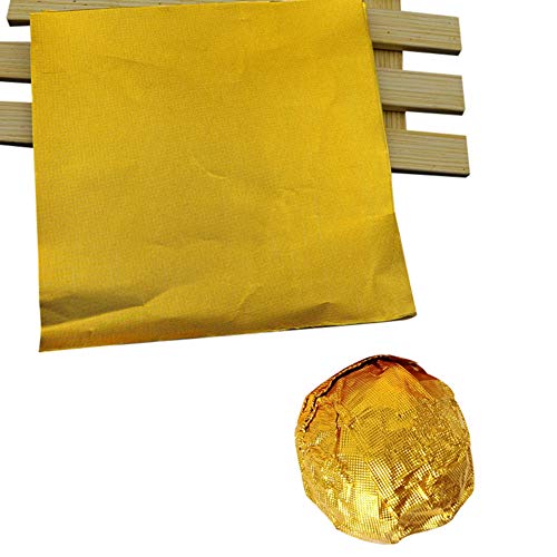 600 envoltorios de chocolate de caramelo,envoltorios de aluminio dorado,10x10cm cuadrados de aluminio de grado alimenticio,envoltorios de papel de aluminio dorado para caramelos DIY por fiestas