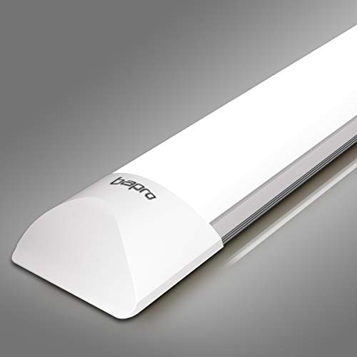 60cm LED Tubo Fluorescente 20W, bapro Luminaria Tubo LED Integrado 6500K Pantalla Led Cocina 2000LM Regleta Led Slim para Armarios, Cabinetes, Cocina y Oficina [Eficiencia Energética A++]
