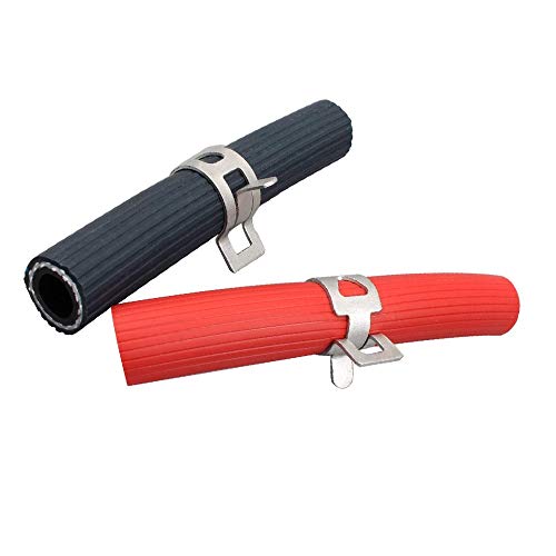 6/8/10/12/14/16/18/ 20mm【40 piezas/8 tamaño】Abrazadera Para Manguera de Ajustable Acero Inoxidable Tubos de Destornillador Plata/Conexión Para Tubo de Gas Para el Hogar Coche