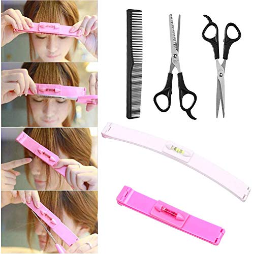 7 piezas de herramientas de corte de cabello, herramienta de corte de cabello profesional para el hogar, kits de estilo de recortadora para el hogar de bricolaje para capas, flequillo
