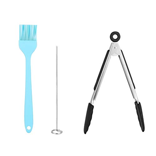 7in Universal 12Pcs Kits de freidora de aire caliente Kit de accesorios de cocina con taza de pastel Accesorios de cesta de pastel, menos aceite, menos grasa