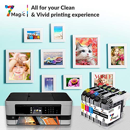 7Magic Cartucho de tinta Compatible para Brother LC123XL para Brother DCP-J132W DCP-J152W DCP-J552DW DCP-J752DW DCP-J4110DW MFC-J650DW MFC-J870DW MFC-J4410DW MFC-J4510DW MFC-J4610DW MFC-J6520DW