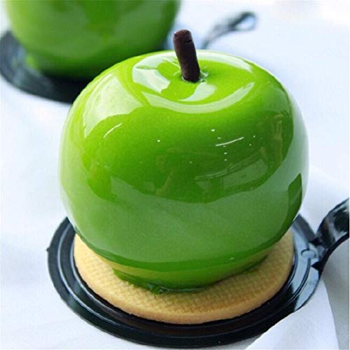 8 Agujeros 3D Manzana Forma Silicona Moldes Decoración de Tartas Herramienta Fuente Horno Francés Postre Mousse Pastel Horneado Cupcake Pan Felpudo - 29x17x6cm