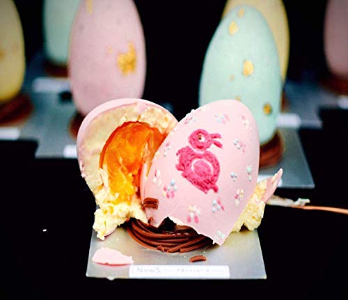 8 agujeros de Pascua de Navidad mousse de huevo molde de pastel de silicona molde 3D diy para hornear magdalena magdalenas, blanco