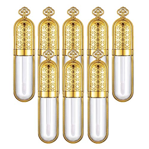 8 Piezas 8 ml Tubo de Brillo Labial Plástico Vacío, Botella de Bálsamo Labial Recargable, Cosméticos Contenedor Tubo, para Viajes, Viaje De Negocios