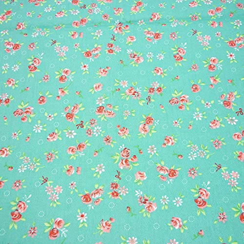8 piezas de tela de algodón verde, tela de cuartos finos, tela acolchada para coser manualidades, 46 x 56 cm