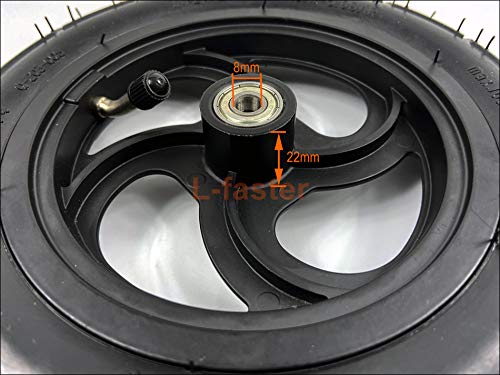 8 "rueda neumática con tubo interior para Kick Scooter Scooter tamaño de la rueda 8x1 1/4 de aleación de aluminio Hub 32 mm de ancho de rueda con rodamientos