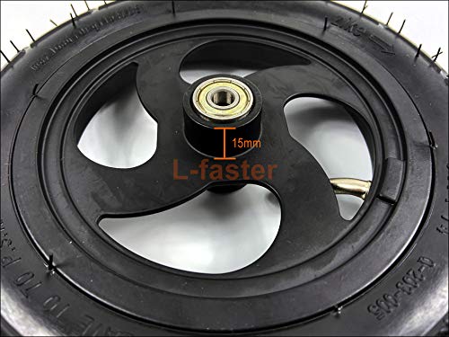 8 "rueda neumática con tubo interior para Kick Scooter Scooter tamaño de la rueda 8x1 1/4 de aleación de aluminio Hub 32 mm de ancho de rueda con rodamientos