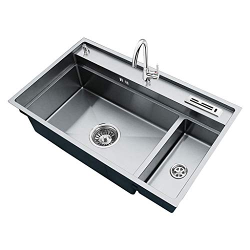 860X500X180mm instalación de Acero Inoxidable Fregadero de Cocina Doble Recipiente Cuadrado de Undermount Y Flushmount Fregaderos de un seno 12.16