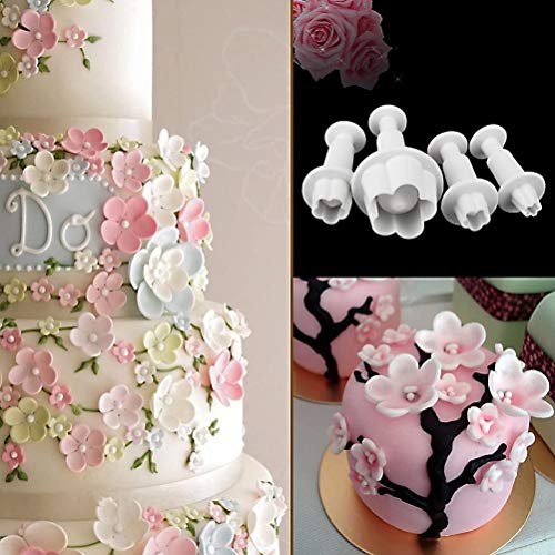 88Pcs Herramientas de decoración de Pasteles Conjunto de moldes de Caracteres alfanuméricos de Flor de Rosa para Fondant, azúcar de Almendra, Galletas de almíbar, Chocolate