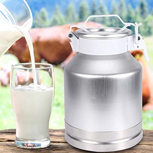 8L Aleación de aluminio Lata de leche Recipiente para ollas Dispensador de leche Cubo de vino Cubo Jarra para uso en restaurantes pesados