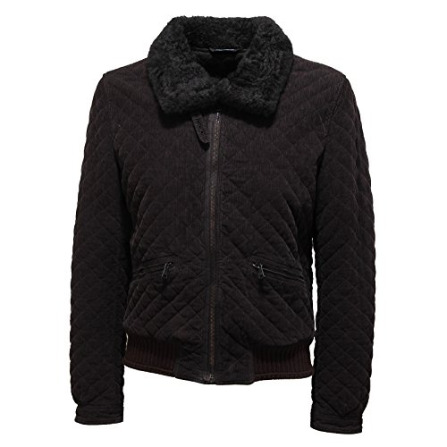 90992 giubbotto DOLCE&GABBANA D&G marrone velluto giubbino giacca uomo jack [50]