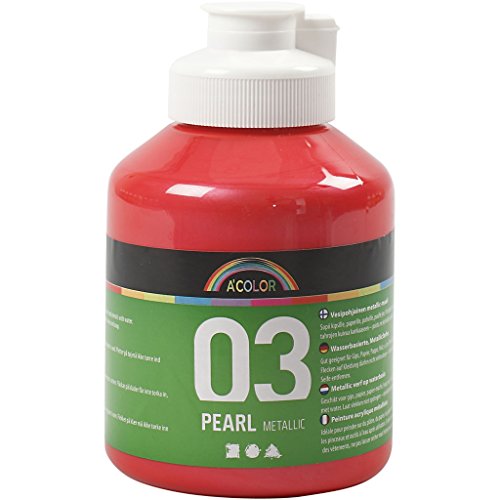 A-Color 03 - Pintura acrílica (500 ml), color rojo metalizado
