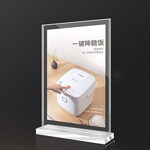 A4 soportes de acrílico para carteles,Estante de exhibición de carteles de menú,panel ultra claro de alta definición,panel acrílico transparente de cristal,película de doble cara,Soporte de sobremesa