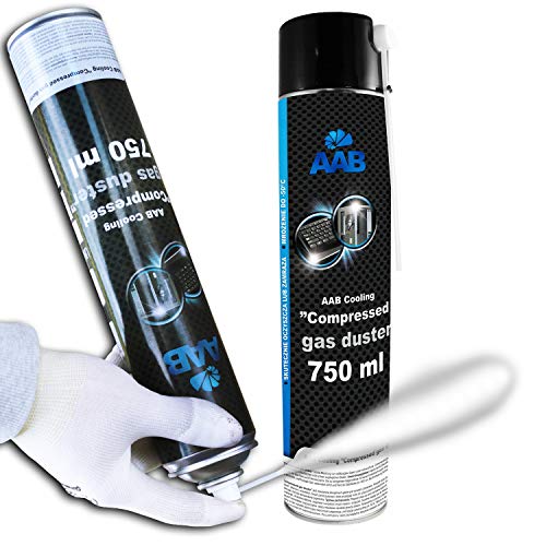 AAB Cooling Compressed Gas Duster 750ml - Spray de Hielo para Congelación de Tuberías, Spray para Congelar, Hielo Spray, Spray de Congelación, Spray de Enfriamiento