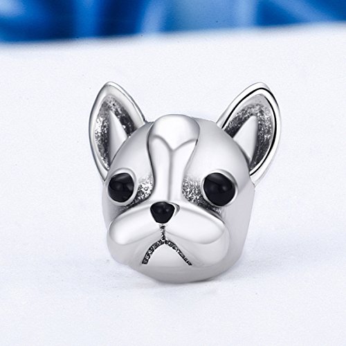 Abalorio para colgar de perrito «You & Me», hecho de plata de ley 925 para pulseras , compatible con pulseras europeas