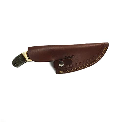 Abanak T108 Cuchillo de Caza de Acero de Damasco, 26cm, 14.5 Hoja x 11.5 Mango, Cuchillo de Cazador Profesional
