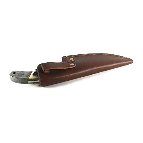 Abanak T108 Cuchillo de Caza de Acero de Damasco, 26cm, 14.5 Hoja x 11.5 Mango, Cuchillo de Cazador Profesional