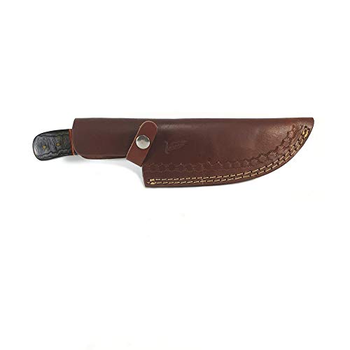 Abanak T110 Cuchillo de Caza de Acero de Damasco, 30.3cm, 18 Hoja x 12.3 Mango, Cuchillo de Cazador Profesional