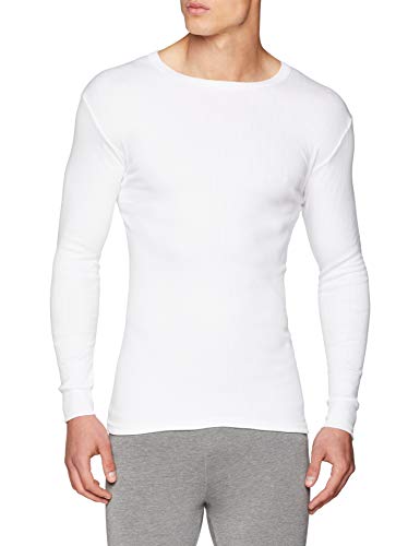 Abanderado Termal algodón Invierno C/Redondo Camiseta térmica para Hombre, Blanco, M/48