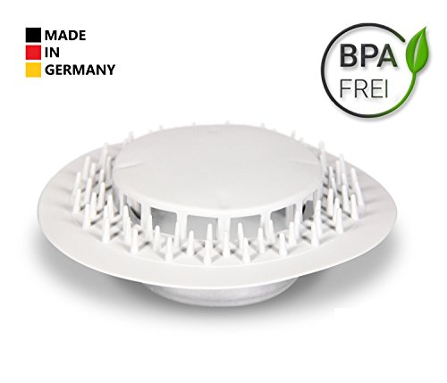 Abfluss UFO Juego de 4 piezas, 80 mm Cedazo de descarga de silicona, Fabricado en Alemania, también se adapta a Viega Tempoplex