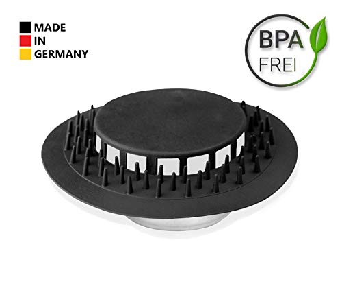 Abfluss UFO Juego de 4 piezas, 80 mm Cedazo de descarga de silicona, Fabricado en Alemania, también se adapta a Viega Tempoplex