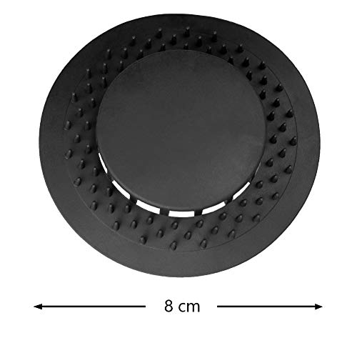 Abfluss UFO Juego de 4 piezas, 80 mm Cedazo de descarga de silicona, Fabricado en Alemania, también se adapta a Viega Tempoplex
