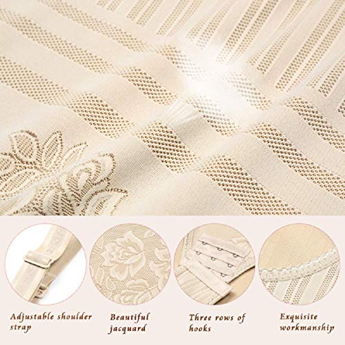 Abollria Faja Reductora Moldeadora Cintura Mujer Body Shaper Corsé sin Costuras (S/Cintura 18.3-21.1 Inch, Beige_1)