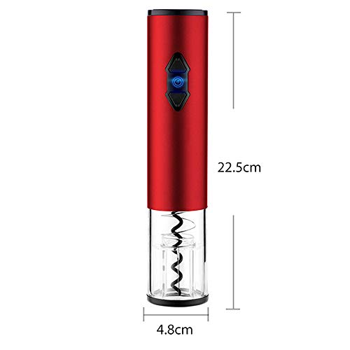 Abrebotellas Eléctrico Automático Creativo, Tapa Inferior Desmontable Sacacorchos De Vino Abridor De Barra De Interfaz Universal USB,Plata