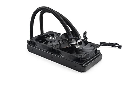 Abysm Atlántico 240 - Kit de Refrigeración Líquida 240 mm con Display de Temperatura y RPM, Color Negro