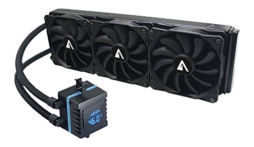 Abysm Atlántico 360 - Kit de Refrigeración Líquida 360 mm con Display de Temperatura y RPM, Color Negro